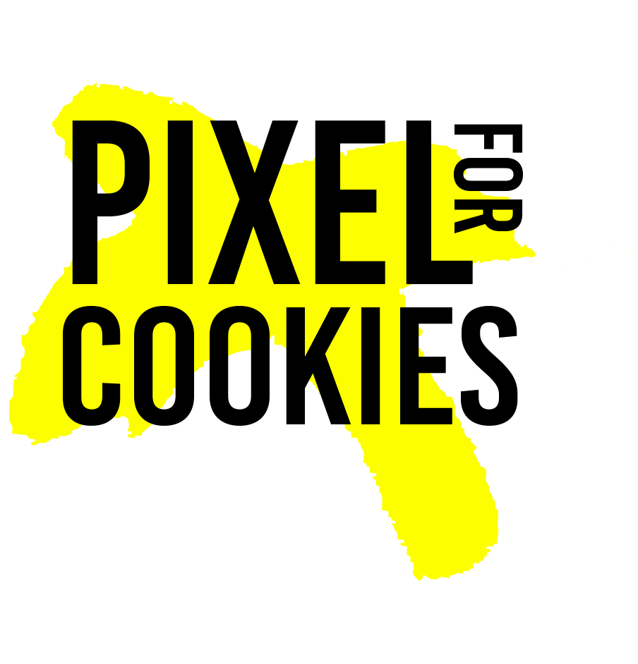 Gelbes X als Logo von Pixel For Cookies - Die Webagentur auf Rädern
